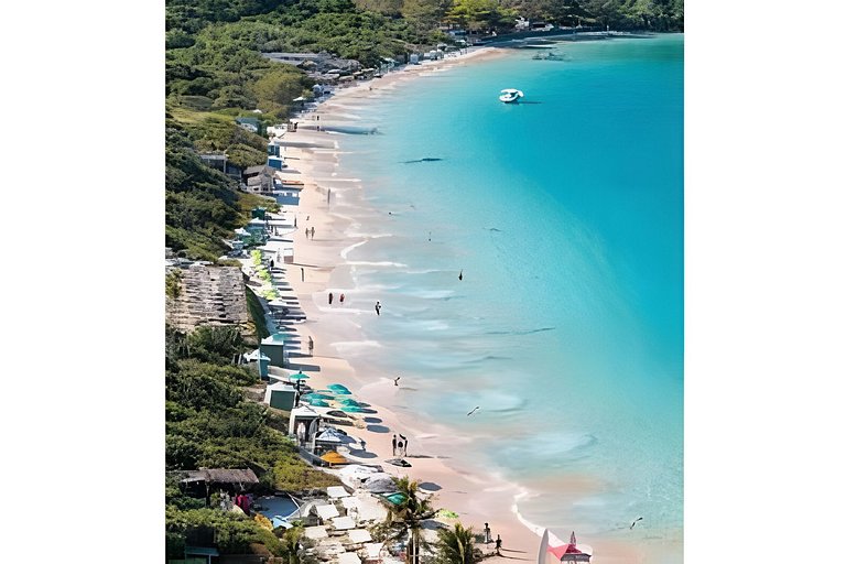 Praia Grande, Arraial do cabo Apto 1Qto, Vista Mar